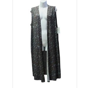 NWT Lularoe  "Joy" Full Length Floral Vest ~sz large